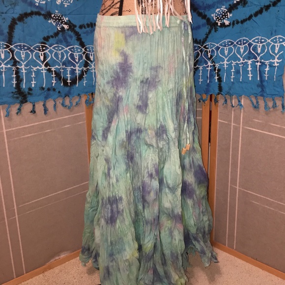 ➕Tie Dye Drawstring Summer Skirt (Cover Up) 1X - Picture 3 of 8